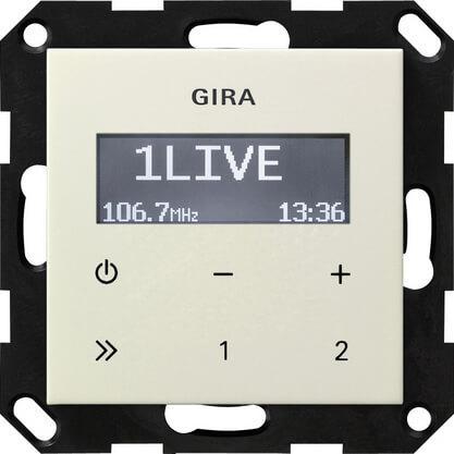 Радиоприемник RDS Gira System 55 кремовый глянцевый 228401 Радиоприемник RDS Gira System 55 кремовый глянцевый 228401