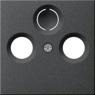 Лицевая панель Gira System 55 розетки TV-FM-SAT антрацит 086928 Лицевая панель Gira System 55 розетки TV-FM-SAT антрацит 086928
