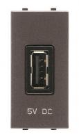 Розетка USB ABB Zenit антрацит 2CLA218500N1801