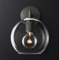 Бра Rh Utilitaire Globe Shade Single Sconce Black By Imperiumloft