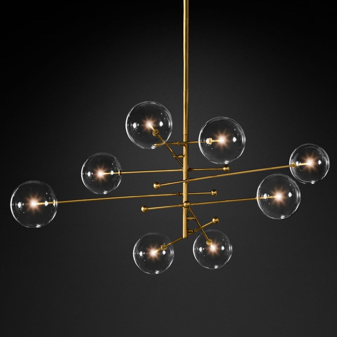 Люстра Globe Mobile 8 brass