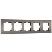 Рамка Werkel Slab на 5 постов бронза/софт W0052963 4690389207945