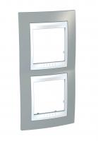 Рамка 2-постовая вертикальная Schneider Electric Unica Хамелеон MGU6.004V.865