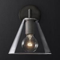 Бра Rh Utilitaire Funnel Shade Single Sconce Black By Imperiumloft