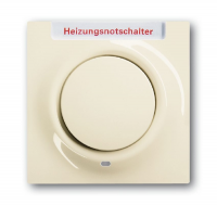 "Клавиша для механизма 1-клавишного выключателя, с красной линзой, с маркировкой ""HNS"", impuls, слоновая кость"