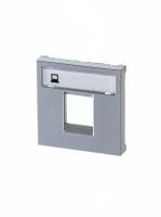 Накладка для 1-го суппорта/разъёма типа 2017... и/или 2018..., 2-модульная, серия Zenit, цвет серебристый