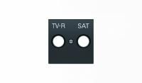 Накладка для TV-R-SAT розетки, серия SKY, цвет чёрный бархат