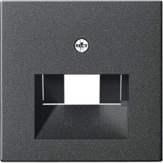 Лицевая панель Gira System 55 розетки компьютерной ISDN антрацит 027028 Лицевая панель Gira System 55 розетки компьютерной ISDN антрацит 027028