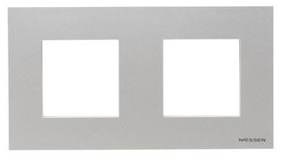 Рамка 2-постовая ABB Zenit серебро 2CLA227200N1301 Рамка 2-постовая ABB Zenit серебро 2CLA227200N1301