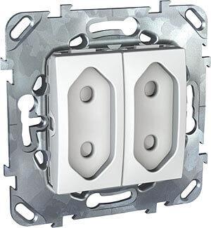Розетка двухмодульная Schneider Electric Unica б/з со шторками 10A 250V MGU5.3131.18ZD Розетка двухмодульная Schneider Electric Unica б/з со шторками 10A 250V MGU5.3131.18ZD