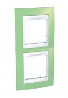 Рамка 2-постовая вертикальная Schneider Electric Unica Хамелеон MGU6.004V.863
