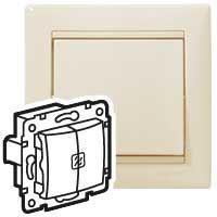 Выключатель двухклавишный Legrand Valena 10A 250V с подсветкой cлоновая кость 695630 Выключатель двухклавишный Legrand Valena 10A 250V с подсветкой cлоновая кость 695630