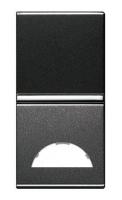 Клавиша 1-клавишного 1-модульного выключателя/переключателя/кнопки с окном для шильдика с символом, серия Zenit, цвет антрацит