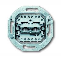 Розетка компьютерная 2хRJ45 ABB BJE 8/8 полюсов раздельно 3 кат 2CKA000230A0243