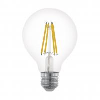 Лампа светодиодная филаментная диммируемая Eglo E27 6W 2700К прозрачная 11703