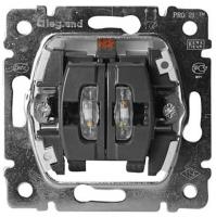 Выключатель двухклавишный Legrand Galea Life 10A 250V с подсветкой 775825