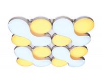 Потолочный светодиодный светильник Ambrella light Orbital Granule FG1066/4 WH 208W D720*720