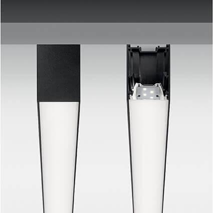 Подвесной светодиодный светильник Ideal Lux Fluo Wide 1800 3000K Bk 192567 Подвесной светодиодный светильник Ideal Lux Fluo Wide 1800 3000K Bk 192567