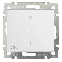 Выключатель одноклавишный двухполюсный Legrand Valena 10A 250V IP44 белый 770092
