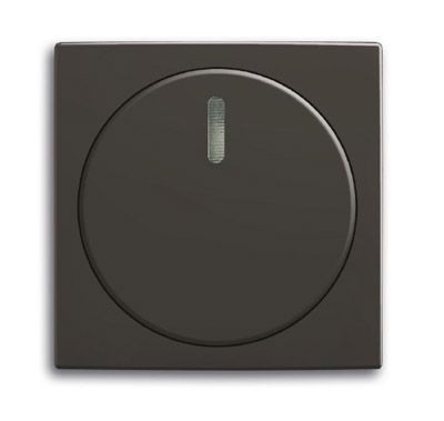 Накладка с ручкой и лампой для поворотного светорегулятора, Basic 55, ch?teau-black Накладка с ручкой и лампой для поворотного светорегулятора, Basic 55, ch?teau-black