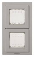 Рамка монтажная ITA 2-постовая ABB Zenit IP55 серый 2CLA327200N1701