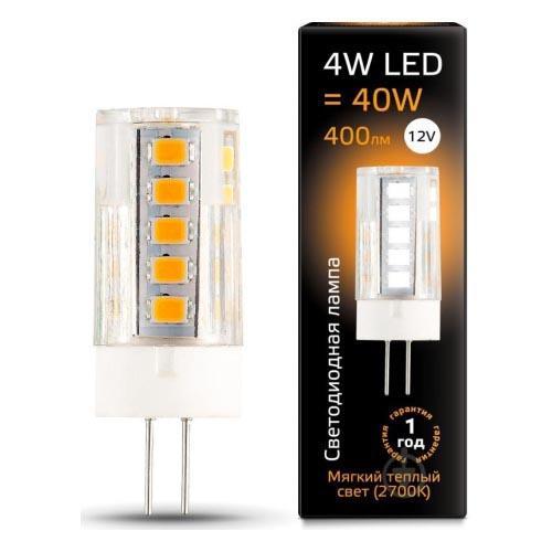 Лампа светодиодная Gauss G4 4W 3000К прозрачная 10714 Лампа светодиодная Gauss G4 4W 3000К прозрачная 10714