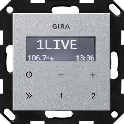 Динамик Gira System 55 радиоприемника RDS алюминий 228426 Динамик Gira System 55 радиоприемника RDS алюминий 228426