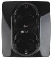 Розетка ЭРА 12 2x2P E Schuko со шторками 16A 250V 12-2104-06 Б0014704