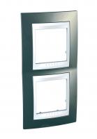 Рамка 2-постовая вертикальная Schneider Electric Unica Хамелеон MGU6.004V.824