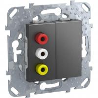 Розетка 3xRCA Schneider Electric Unica Top MGU5.431.12ZD