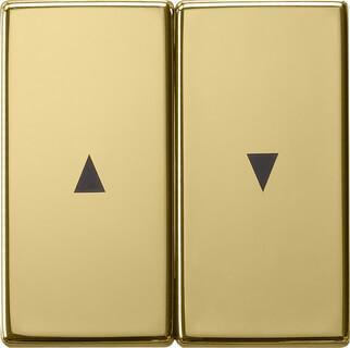 Лицевая панель Gira System 55 выключателя жалюзи латунь 0294604 Лицевая панель Gira System 55 выключателя жалюзи латунь 0294604
