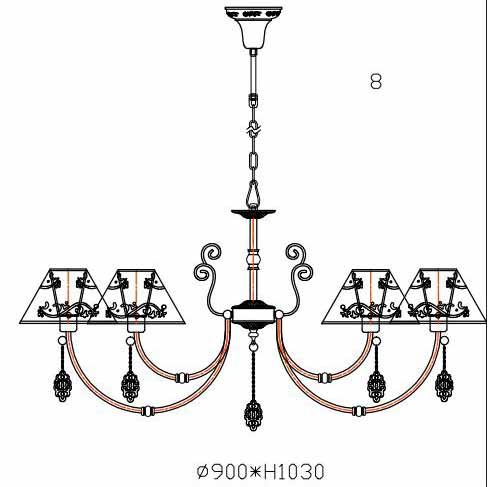 Подвесная люстра Rivoli Femmi 2032-208 Б0038456 Подвесная люстра Rivoli Femmi 2032-208 Б0038456