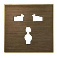 Накладка для механизма универсальной розетки, серия SKY, цвет античная латунь