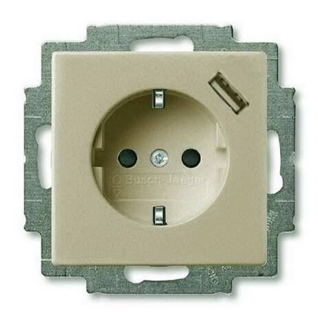 Розетка ABB Basic55 Schuko с/з 16A 250V со шторками USB безвинтовой зажим шампань 2CKA002011A6194 Розетка ABB Basic55 Schuko с/з 16A 250V со шторками USB безвинтовой зажим шампань 2CKA002011A6194