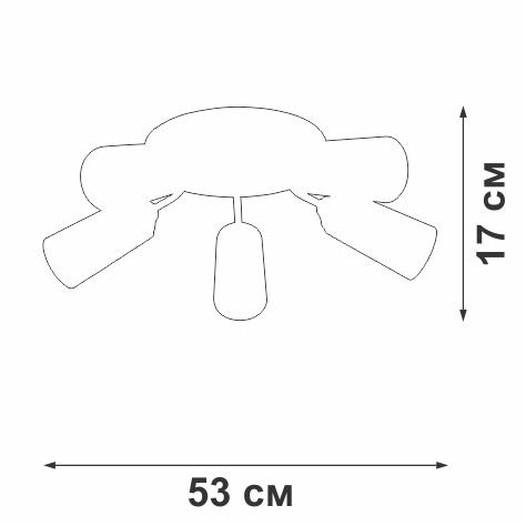Потолочная люстра Vitaluce V3762-1/5PL Потолочная люстра Vitaluce V3762-1/5PL
