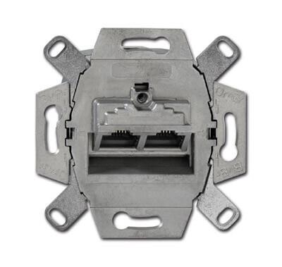 Розетка компьютерная 2хRJ45 ABB BJE 8/8 полюсов раздельно 6e кат 2CKA000230A0412 Розетка компьютерная 2хRJ45 ABB BJE 8/8 полюсов раздельно 6e кат 2CKA000230A0412