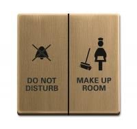 "Клавиша для механизма 2-клавишного выключателя,, с символом ""Уборка/Не беспокоить"", Династия, латунь античная"