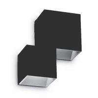 Уличный настенный светодиодный светильник Ideal Lux Rubik Ap2 Nero 4000K 180045