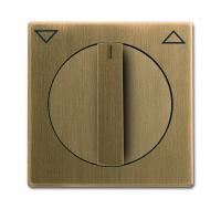 Накладка с поворотной ручкой, с маркировкой, для механизма 2712/2713 U, 2722/2723 U, Династия, Латунь античная