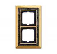 Рамка 2-постовая ABB Dynasty латунь полированная/черная роспись 2CKA001754A4576