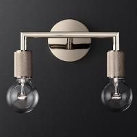 Бра Rh Utilitaire Double Sconce Silver By Imperiumloft