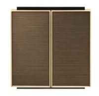 Клавиша для 2-клавишного механизма выключатель+переключатель арт.8142, серия SKY, цвет античная латунь