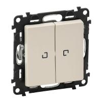 Выключатель двухклавишный Legrand Valena Life 10A 250V с подсветкой слоновая кость 752528