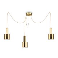 Подвесная люстра Ideal Lux Holly SP3 Ottone Satinato 231600 Подвесная люстра Ideal Lux Holly SP3 Ottone Satinato 231600