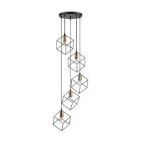 Подвесная люстра Ideal Lux Ice SP5 Nero 237664 Подвесная люстра Ideal Lux Ice SP5 Nero 237664