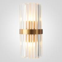 Бра Odeon Clear Glass Gold Metal Wall Lamp By Imperiumloft