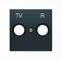 Накладка для TV-R розетки, серия SKY, цвет чёрный бархат