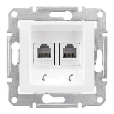 Розетка телефонная 2хRJ11 Schneider Electric Sedna SDN4201121 Розетка телефонная 2хRJ11 Schneider Electric Sedna SDN4201121