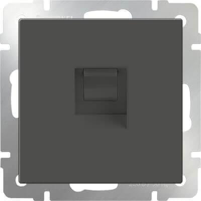 Телефонная розетка Werkel RJ-11 серо-коричневая WL07-RJ-11 4690389054082 Телефонная розетка Werkel RJ-11 серо-коричневая WL07-RJ-11 4690389054082