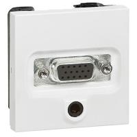 Розетка аудио/видео HD15+Jack3.5 Legrand Valena белая 770082